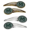 Carolines Treasures Letter M Football Green and White Barrettes Hair Clips, Set of 4, 4PK CJ1071-MHCS4